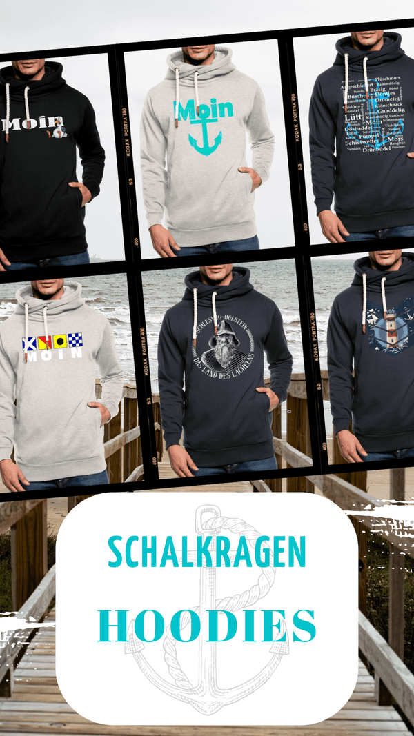 Kapuzenpullover Schalkragen
