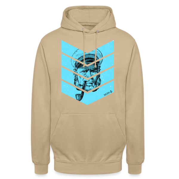 Unisex Hoodie MOIN ALTER KAPITÄN BLAU - Beige