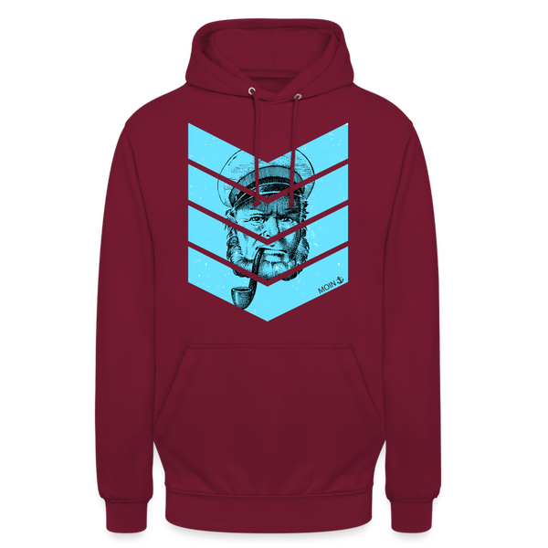 Unisex Hoodie MOIN ALTER KAPITÄN BLAU - Bordeaux