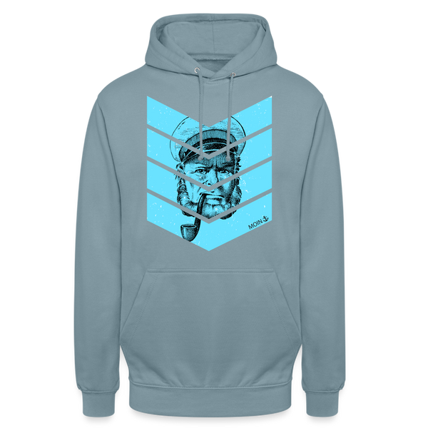 Unisex Hoodie MOIN ALTER KAPITÄN BLAU - Nebelblau