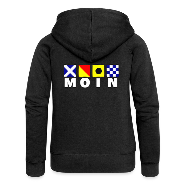 Frauen Premium Kapuzenjacke - Schwarz