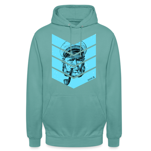 Unisex Hoodie MOIN ALTER KAPITÄN BLAU - Pastelltürkis