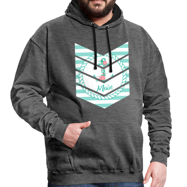 Contrast Colour Hoodie - Anthrazit/Schwarz