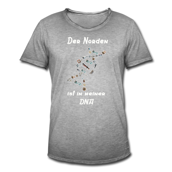 Herren Vintage T-Shirt DER NORDEN IST IN MEINER DNA - Vintage Grau