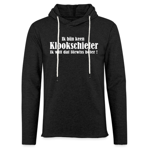 Leichtes Kapuzensweatshirt Unisex KLOOKSCHIETER | Norddeutscher Humor - Anthrazit