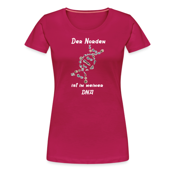 Damen Premium T-Shirt DER NORDEN IST IN MEINER DNA - dunkles Pink