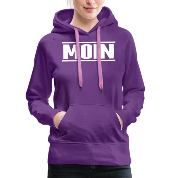 Damen Premium Hoodie EINFACH MOIN - Purple