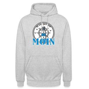 Unisex Hoodie BI UNS HET DAT MON - Hellgrau meliert