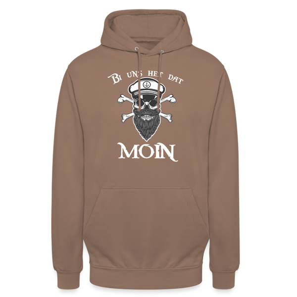 Unisex Hoodie BI UNS HET DAT MOIN TOTENKOPF - Mokka