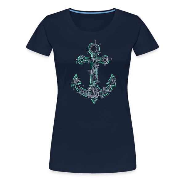 Damen Premium T-Shirt ANKER - Navy