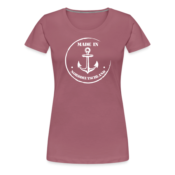 Damen Premium T-Shirt MADE IN NORDDEUTSCHLAND ANKER - Malve