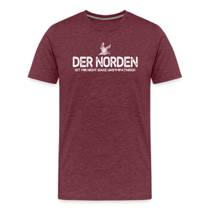 Herren  Premium T-Shirt DER NORDEN - Bordeauxrot meliert