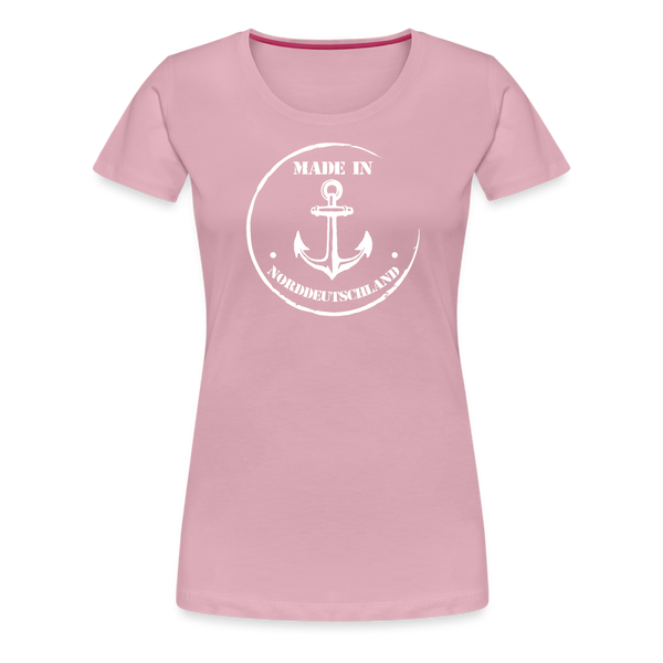 Damen Premium T-Shirt MADE IN NORDDEUTSCHLAND ANKER - Hellrosa