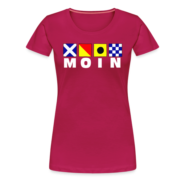 Damen Premium T-Shirt MOIN FLAGENALPHABET - dunkles Pink