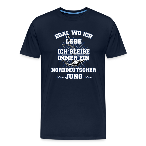 Herren  Premium T-Shirt NORDDEUTSCHER JUNG - Navy