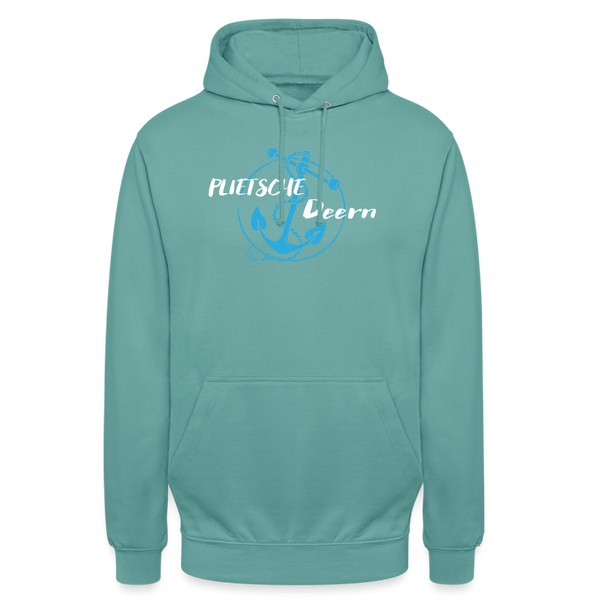 Unisex Hoodie PLIETSCHE DEERN - Pastelltürkis