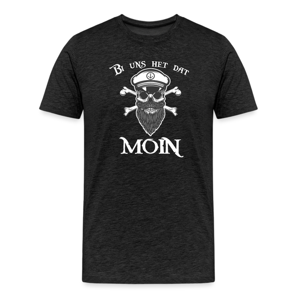 Herren Premium T-Shirt BI UNS HET DAT MOIN TOTENKOPF - Anthrazit