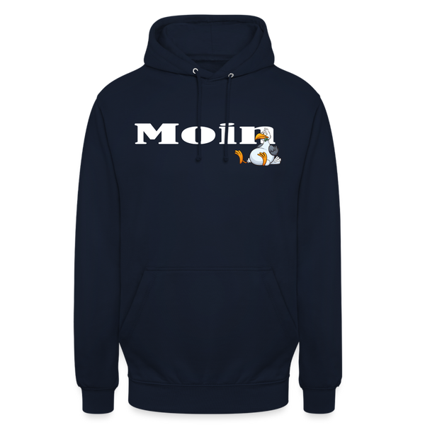 Unisex Hoodie MOIN DICKE MÖWE | Norddeutscher Humor - Navy