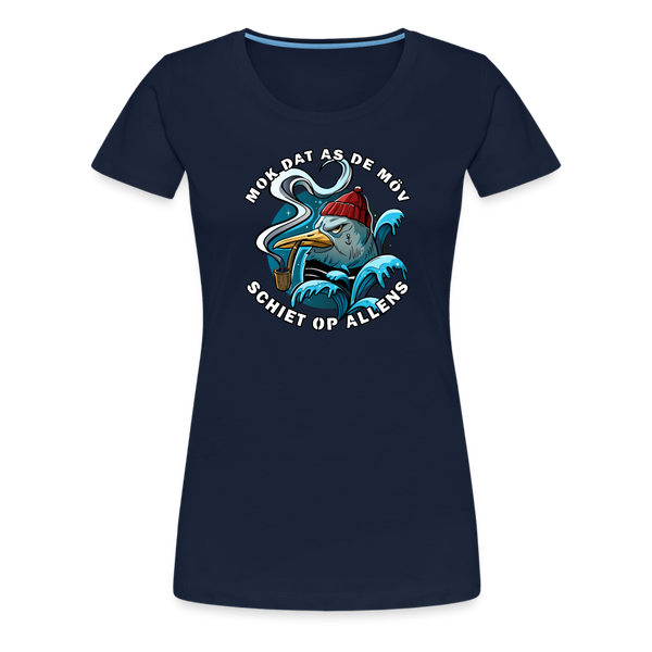 Damen Premium T-Shirt SCHIET OP ALLENS | Norddeutscher Humor - Navy