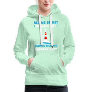 Damen Premium Hoodie ALLENS SCHIET - helles Mintgrün