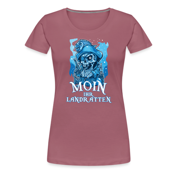 Damen Premium T-Shirt MOIN IHR LANDRATTEN - Malve