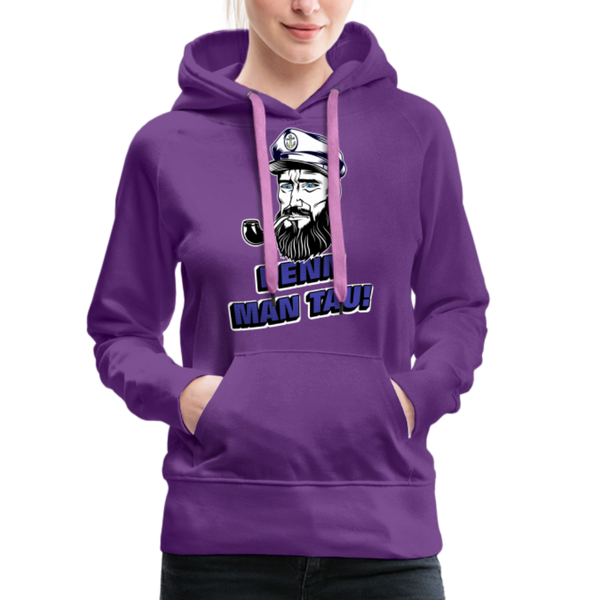 Damen Premium Hoodie DENN MAN TAU - Purple