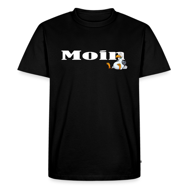 Herren Premium T-Shirt MOIN DICKE MÖWE - Schwarz