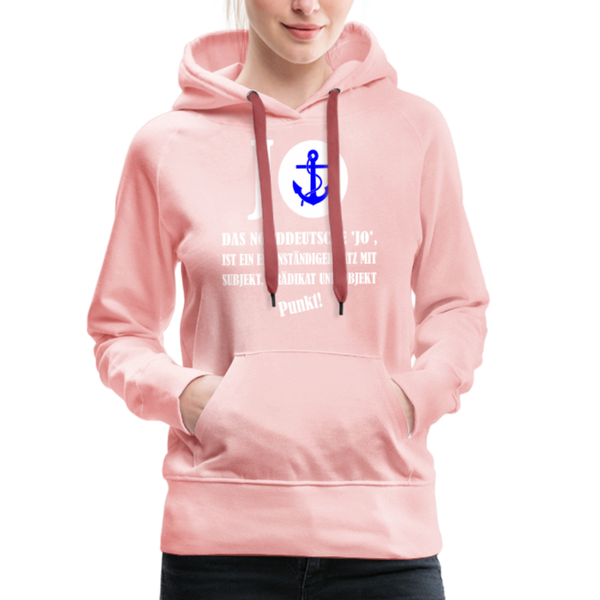 Damen Premium Hoodie DAS NORDDEUTSCHE JO - Kristallrosa