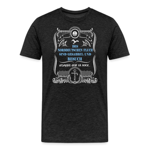 Herren  Premium T-Shirt GESABBEL UND BESUCH - Anthrazit