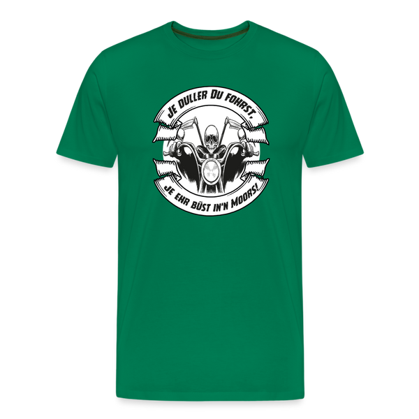 Herren Premium T-Shirt MOTORRAD / BIKER PLATTDEUTSCH - Kelly Green