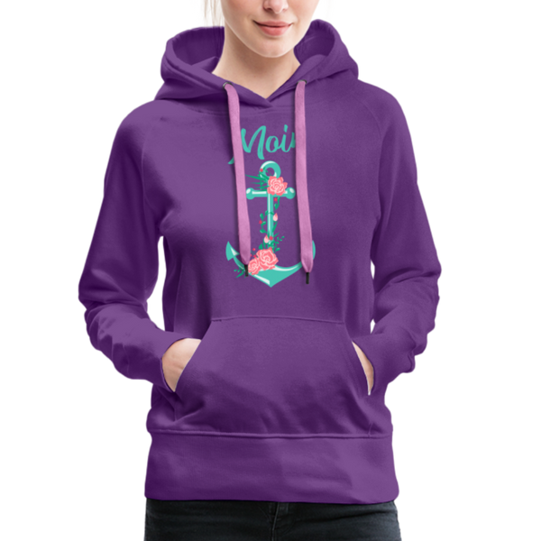 Damen Premium Hoodie BLUMENANKER - Purple