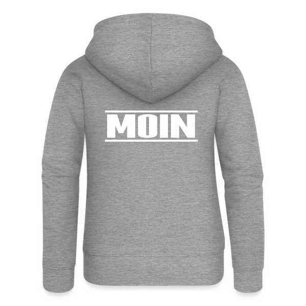 Frauen Premium Kapuzenjacke MOIN - Grau meliert