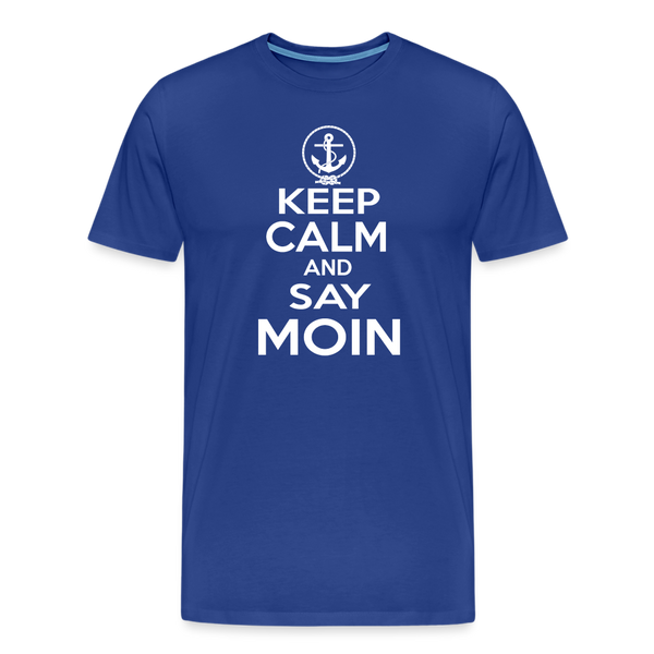 Herren Premium T-Shirt KEEP CALM AND SAY MOIN - Königsblau