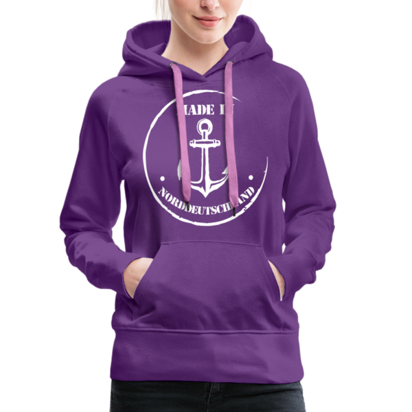 Damen Premium Hoodie MADE IN NORDDEUTSCHLAND MIT ANKER - Purple