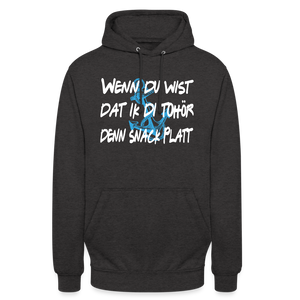 Unisex Hoodie SNACK PLATT - Anthrazit