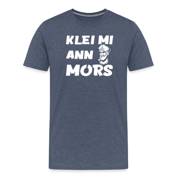 Herren  Premium T-Shirt KLEI MI ANN MORS - Blau meliert