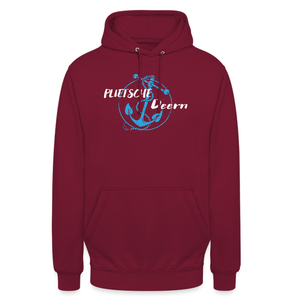 Unisex Hoodie PLIETSCHE DEERN - Bordeaux