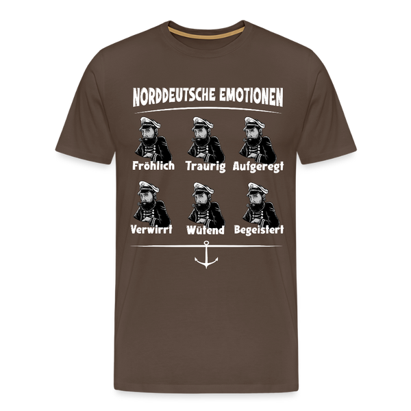 Herren  Premium T-Shirt NORDDEUTSCHE EMOTIONEN | Norddeutscher Humor - Edelbraun