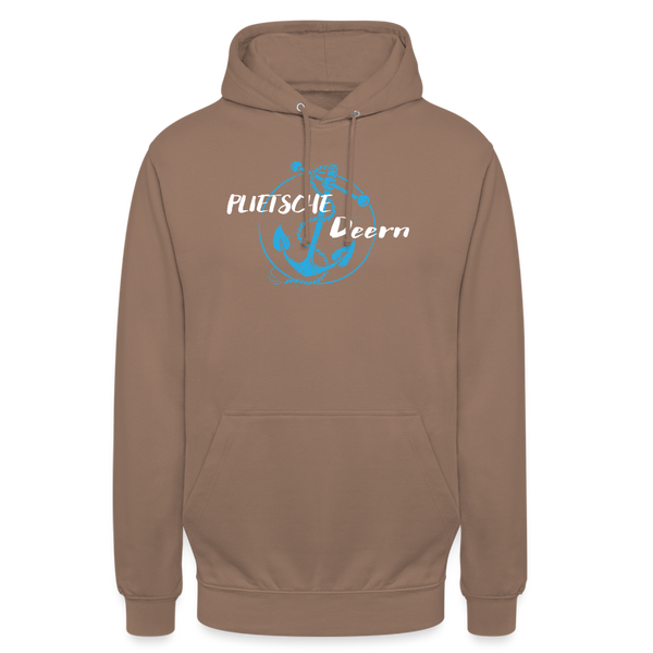 Unisex Hoodie PLIETSCHE DEERN - Mokka