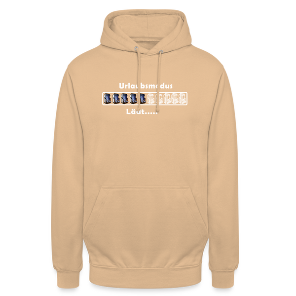 Unisex Hoodie URLAUBSMUDUS LÄDT - Pfirsich