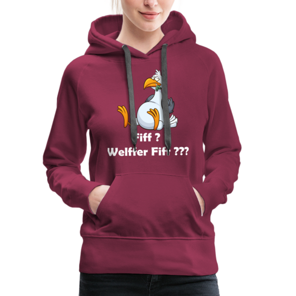 Damen Premium Hoodie FIFF? WELFFER FIFF??? - Bordeaux