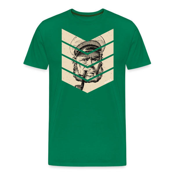 Herren  Premium T-Shirt MOIN KAPITÄN BEIGE - Kelly Green