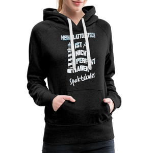 Damen Premium Hoodie MEIN PLATTDEUTSCH - Anthrazit