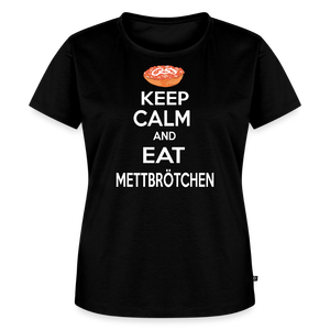 Damen Premium T-Shirt KEEP CALM AND EAT METTBRÖTCHEN - Schwarz