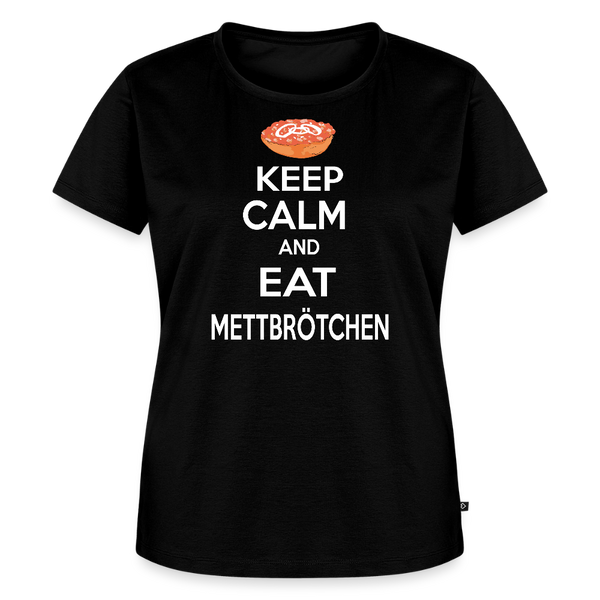 Damen Premium T-Shirt KEEP CALM AND EAT METTBRÖTCHEN - Schwarz