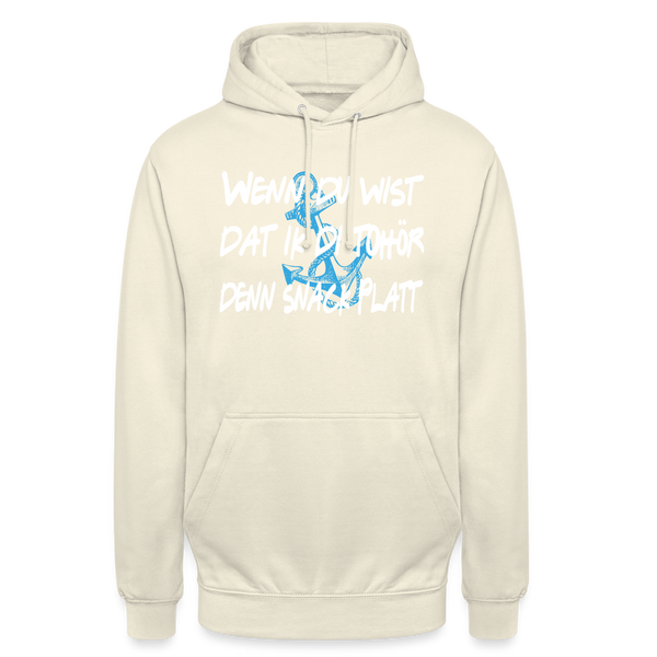 Unisex Hoodie SNACK PLATT - Vanille-Milchshake