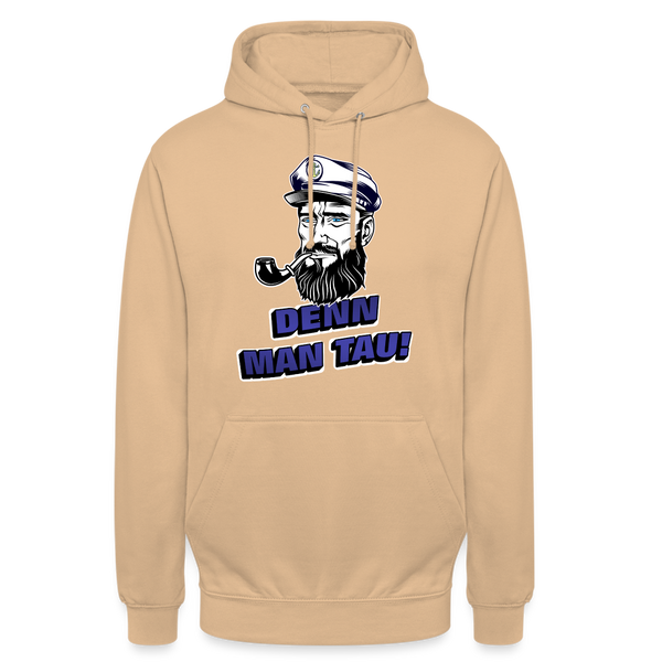 Unisex Hoodie DENN MAN TAU - Pfirsich