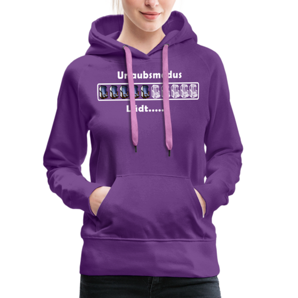 Damen Premium Hoodie URLAUBSMODUS LÄDT - Purple