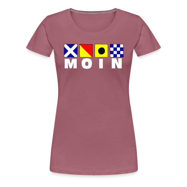 Damen Premium T-Shirt MOIN FLAGENALPHABET - Malve