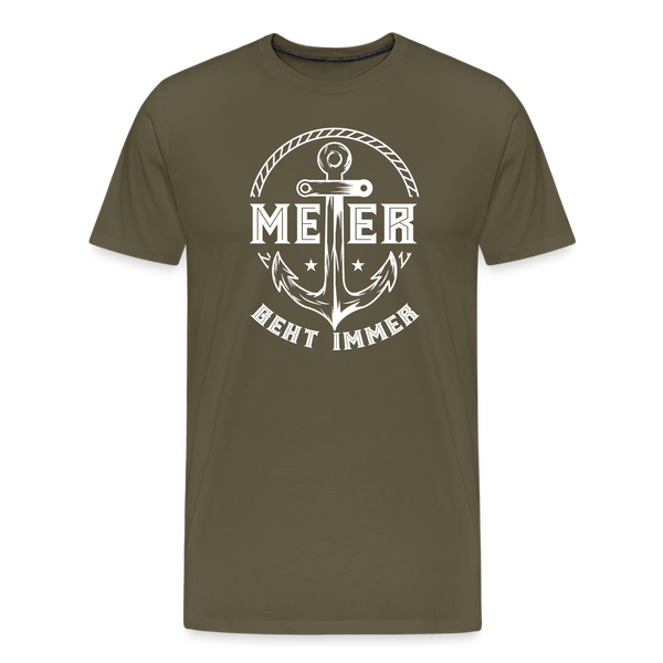 Herren Premium T-Shirt MEER GEHT IMMER ANKER - Khaki